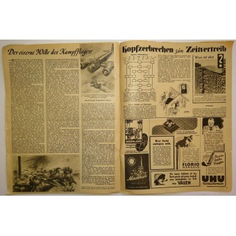Der Adler, Nr. 3, 2. Februar 1943, 12 Seiten. Feldivisionssoldat der Luftwaffe in Wintertarnung.. Espenlaub militaria